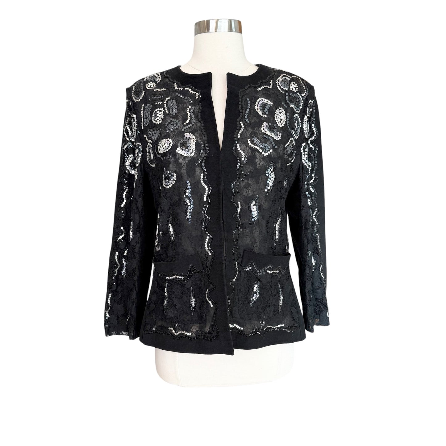 Black Sequins Jacket - S