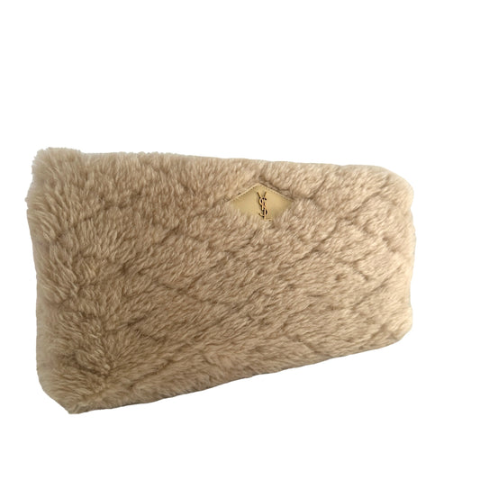Maxi Logo Shearling Clutch