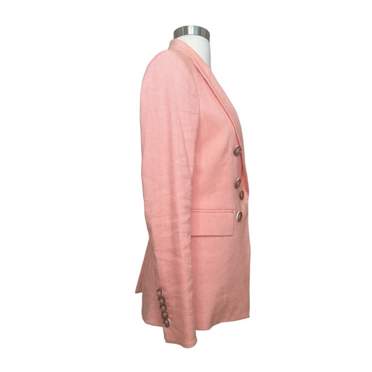 Pink Linen Blazer - 0