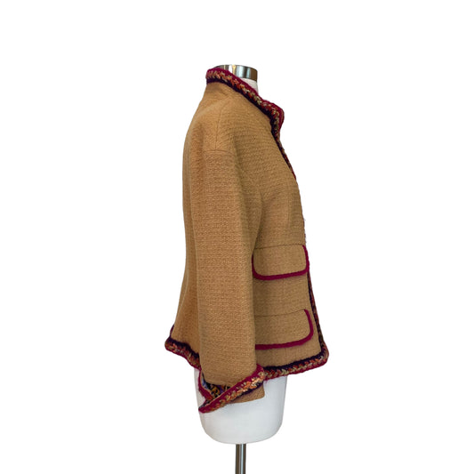 Mustard Woven Trim Jacket - S/M