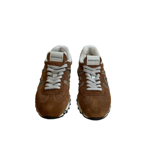 Brown Suede & Shearling Sneakers - 7