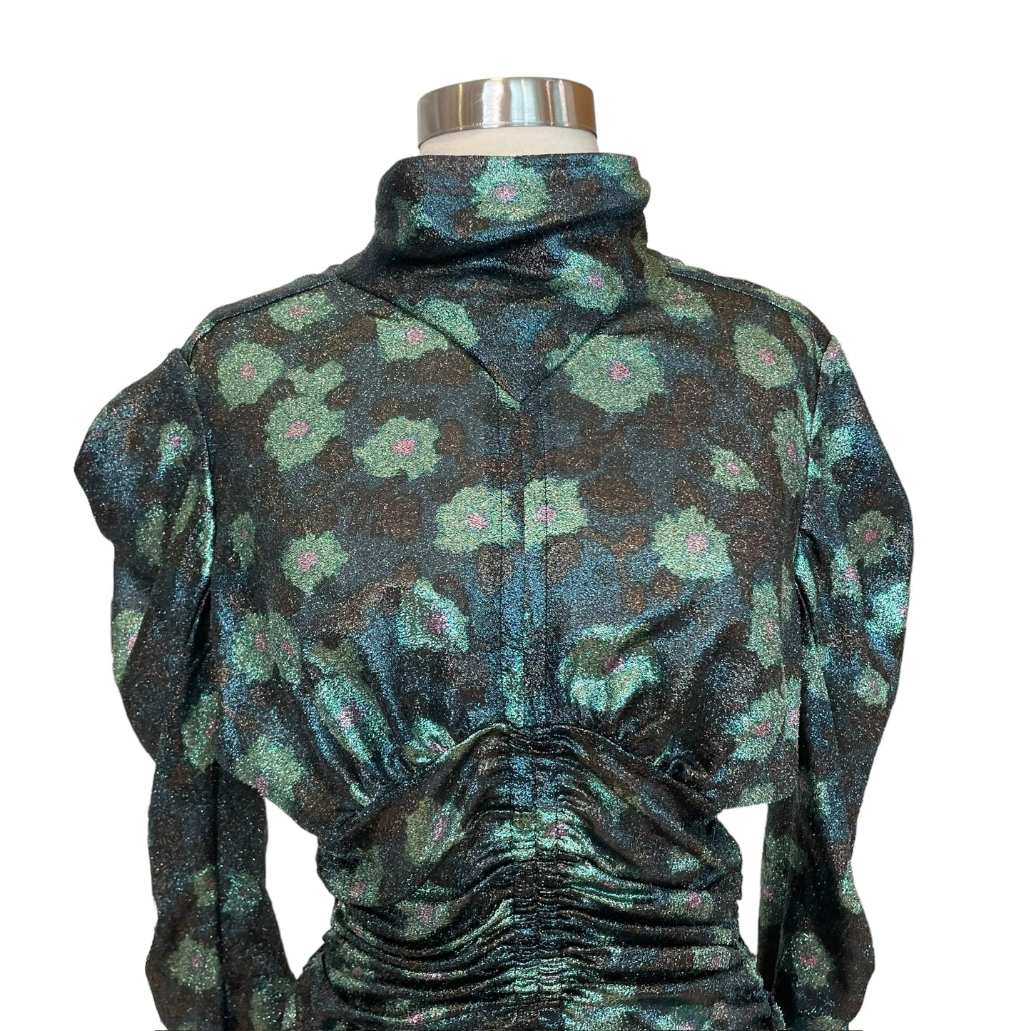 Metallic Green Blouse - XS