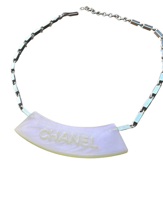 Lucite Logo Necklace
