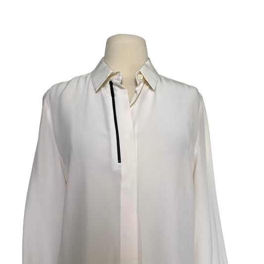 White Silk Shirt - M