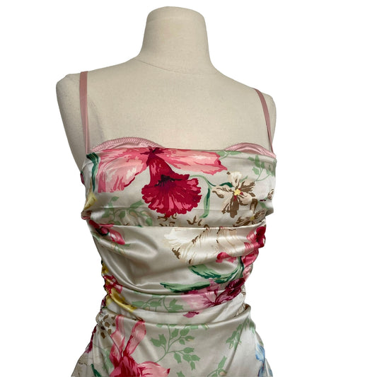 Floral Silk Bustier - M
