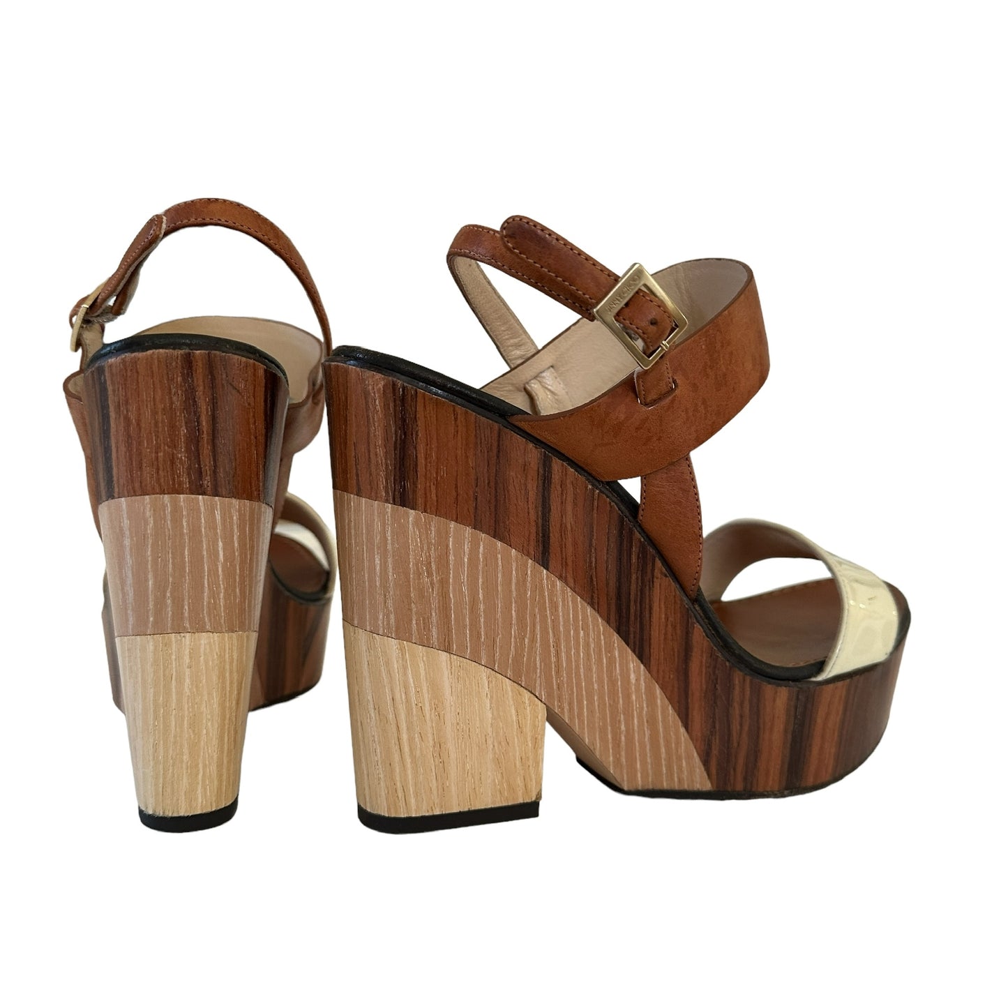 Wooden Platform Sandals - 7.5