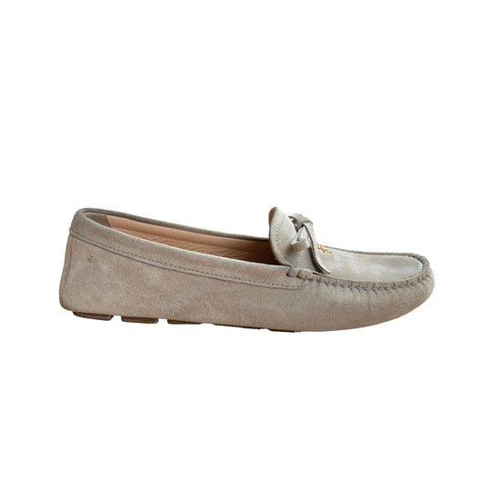 Beige Suede Logo Loafers - 8