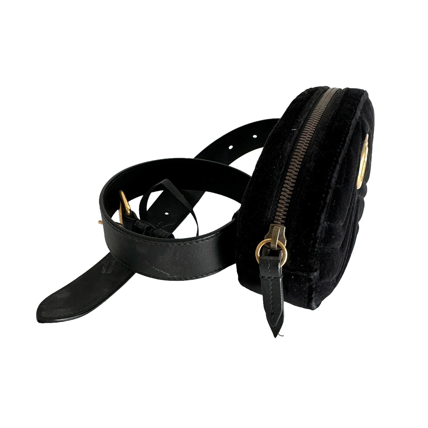 Black Velvet Marmont Belt Bag