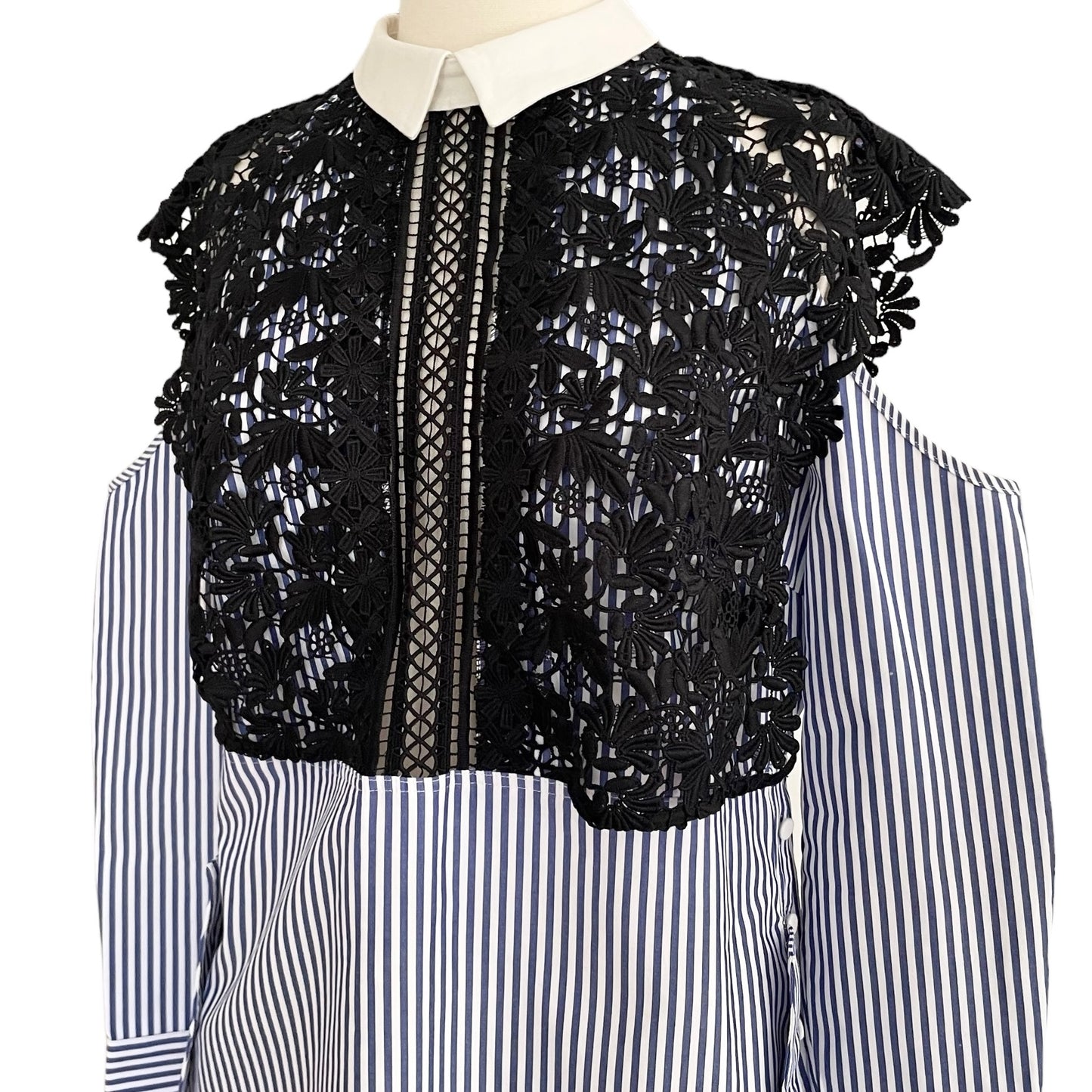 Cotton & Lace Shirt Dress - 8