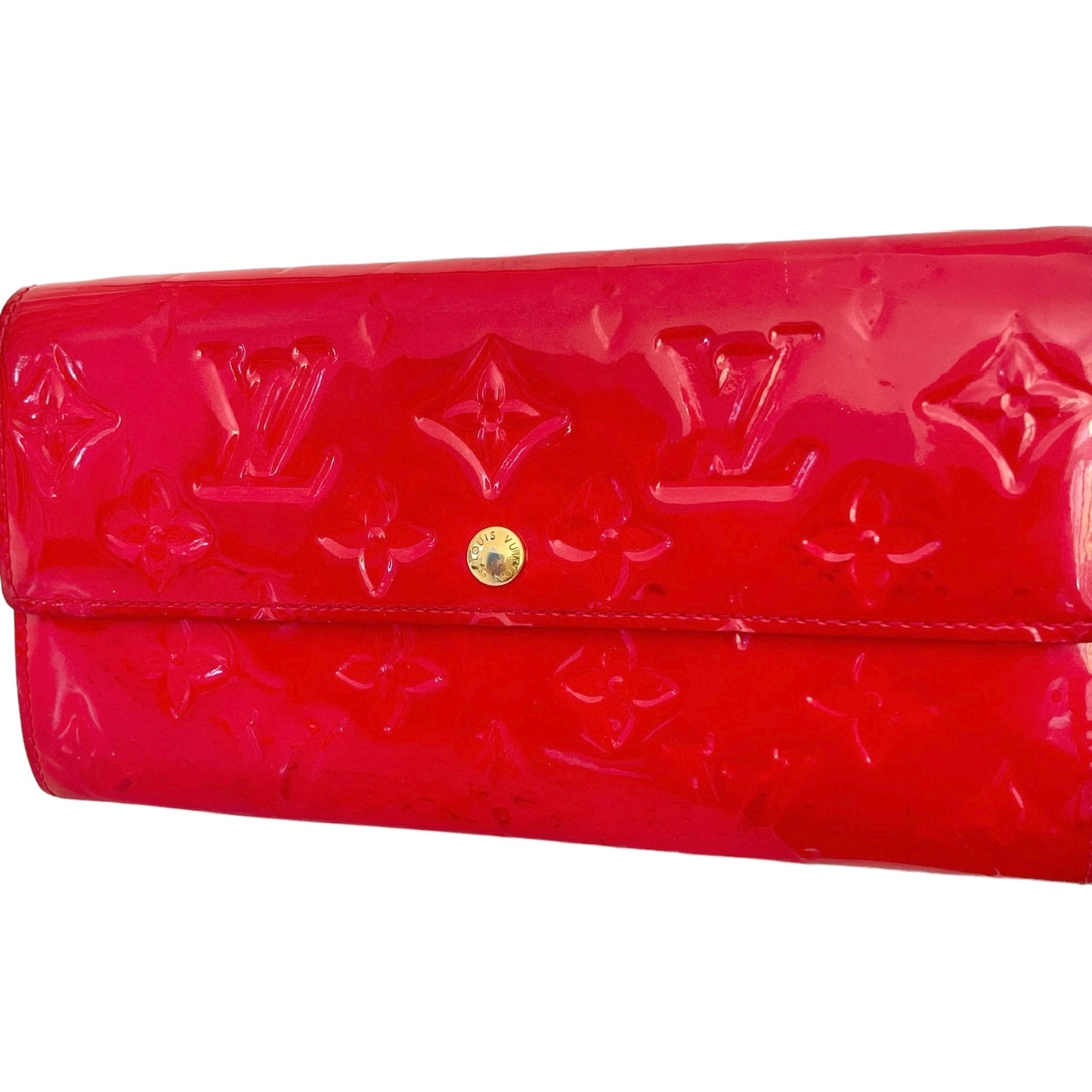 Monogram Red Patent Wallet