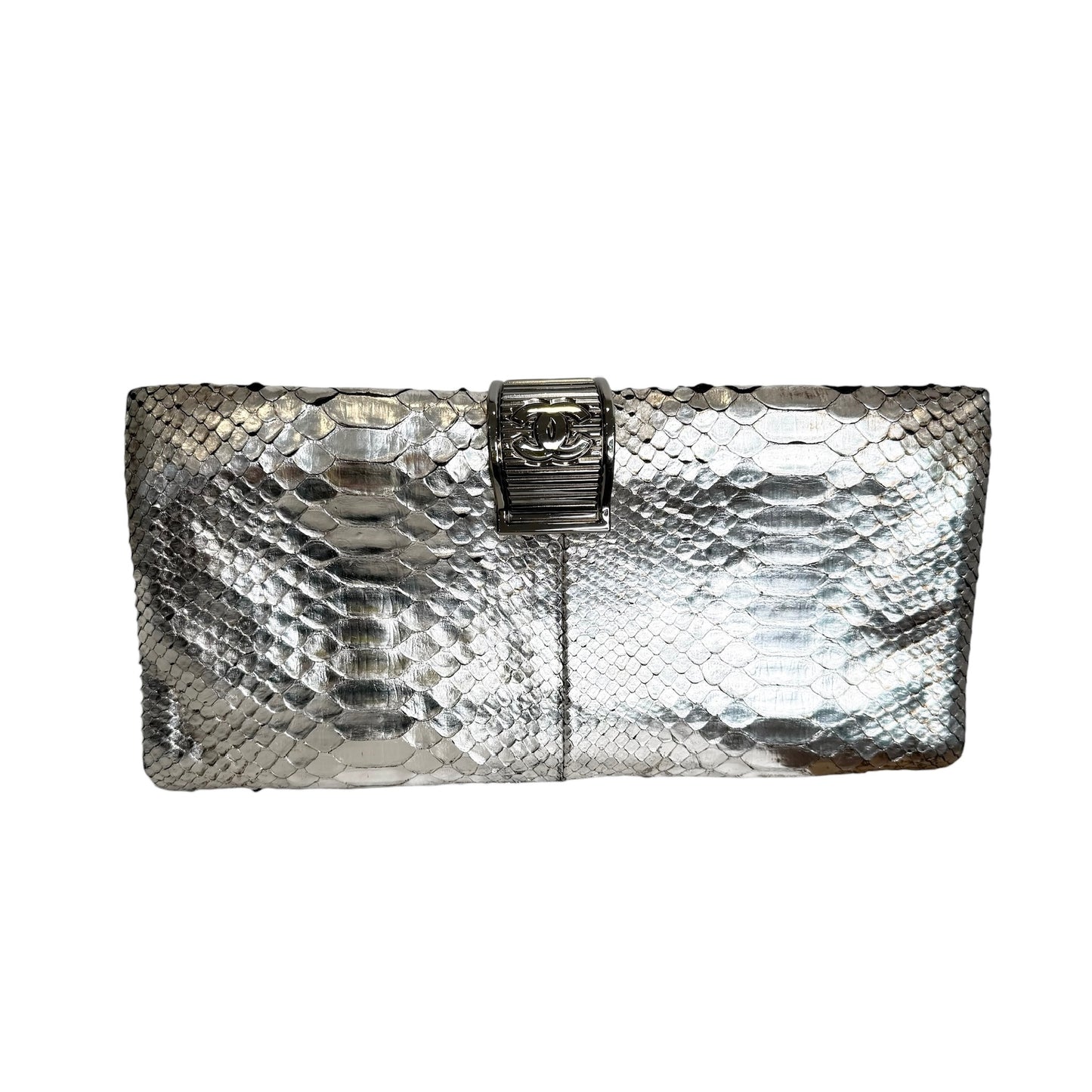 Silver Python Bracelet Clutch