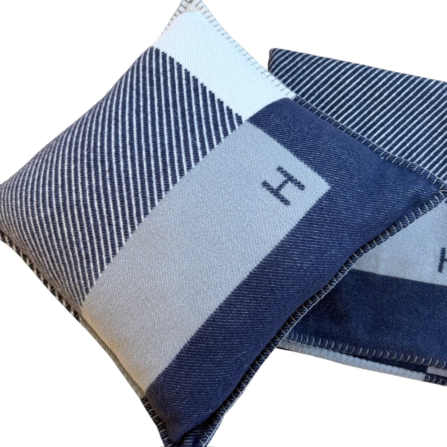 Cashmere H Riviera Logo Pillow