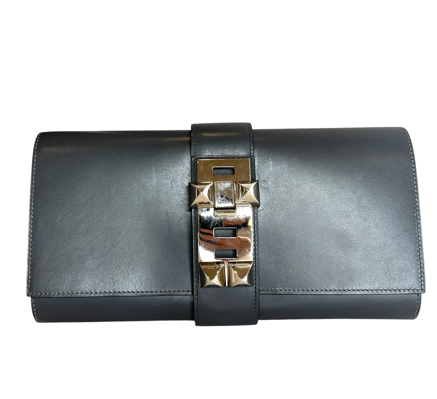 Grey & Silver Medor Clutch