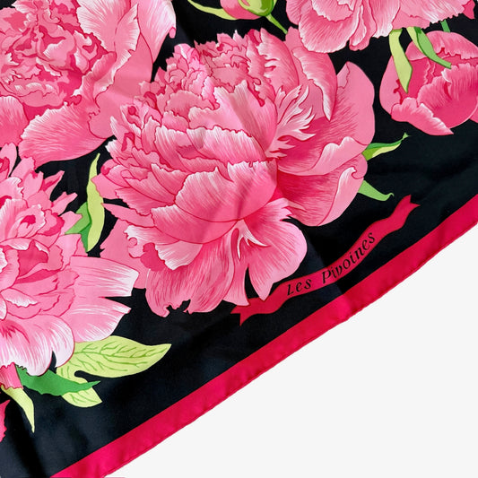 Large Peonies Silk Scarf