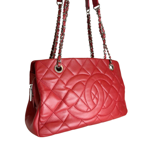 Red Caviar Leather Tote