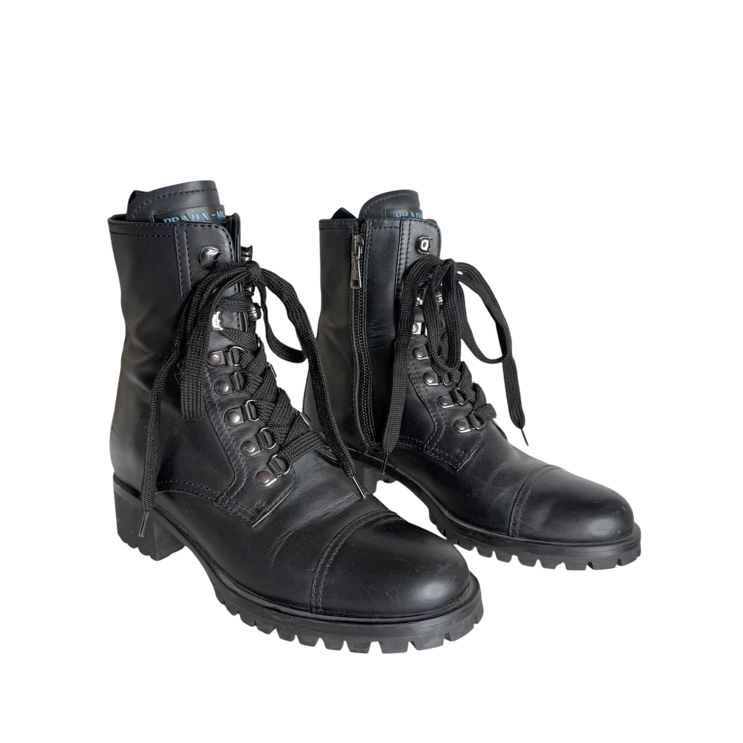 Black Combat Boots - 7