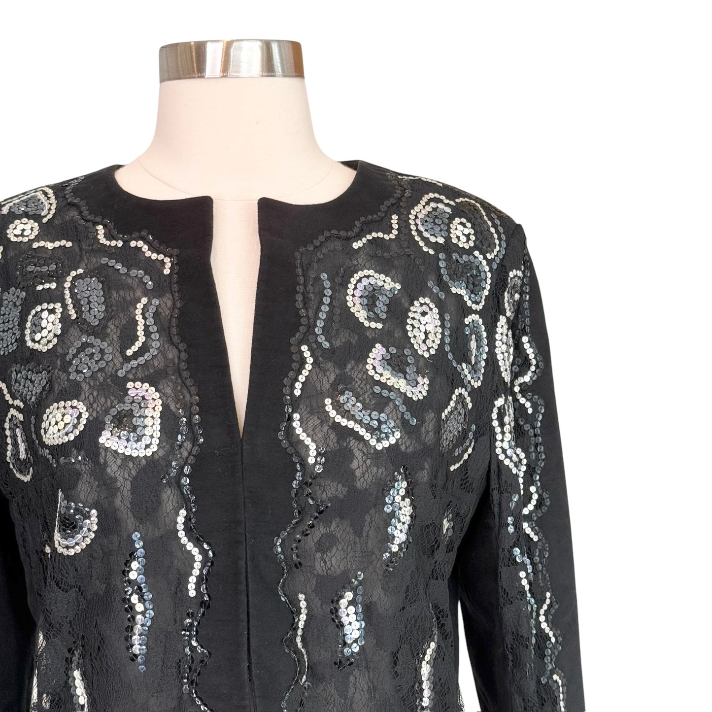 Black Sequins Jacket - S