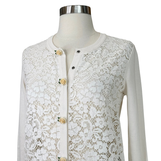White Lace Cardigan - S