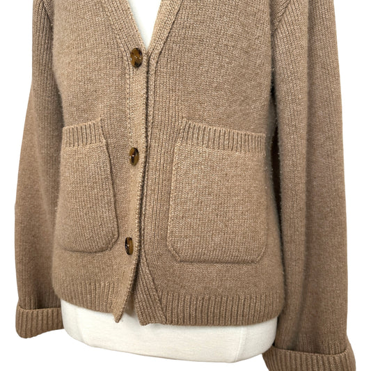 Camel Cashmere Cardigan Jacket - M