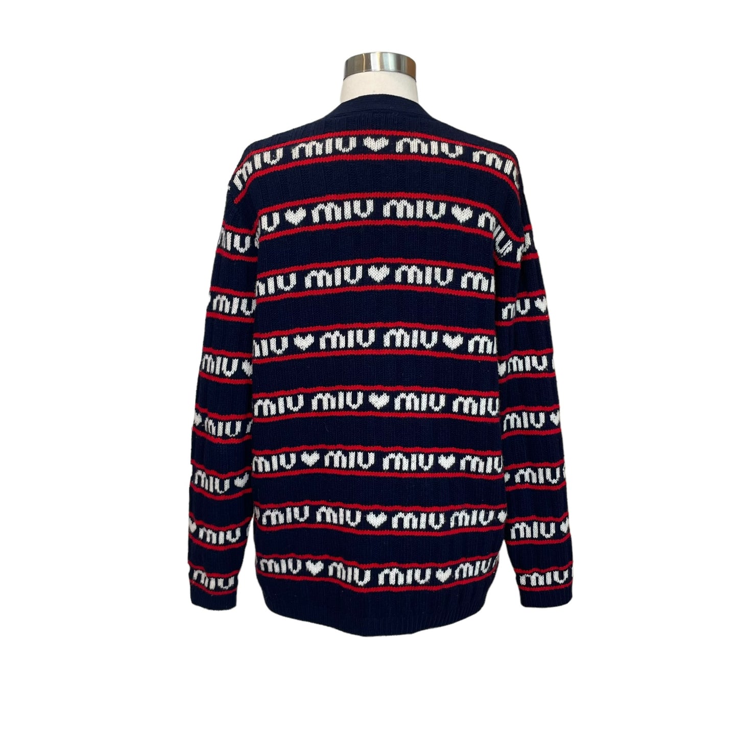 Logo Navy Cardigan - S