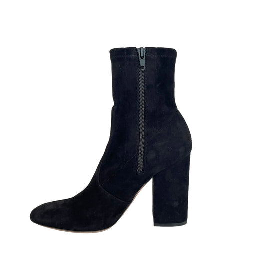 Suede Heeled Boots - 7