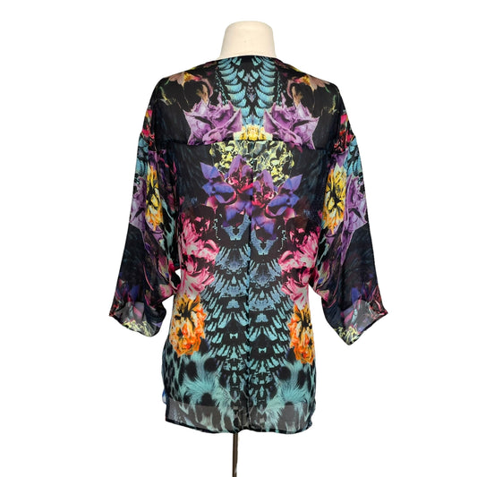 Floral Silk Cover-Up - M
