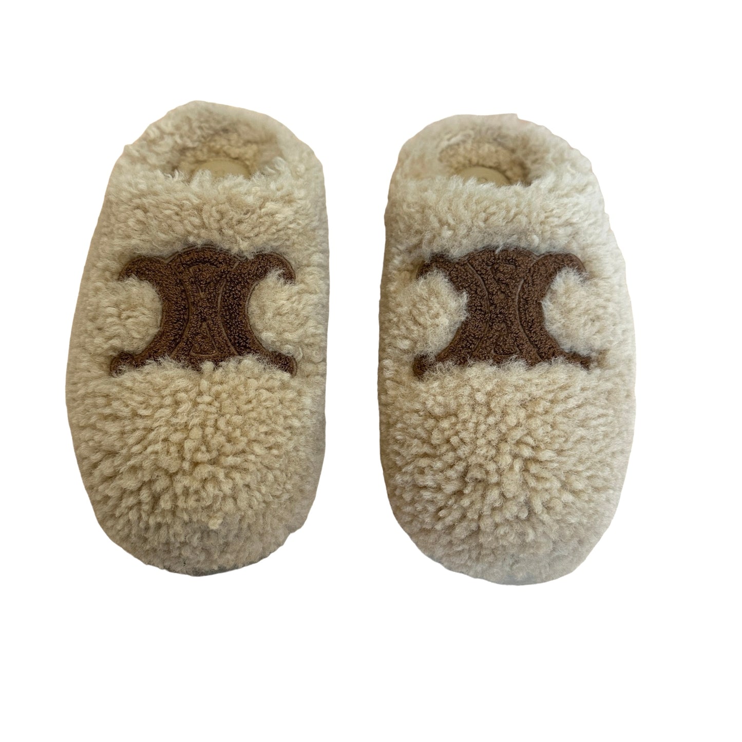 Triomphe Shearling Mules - 10