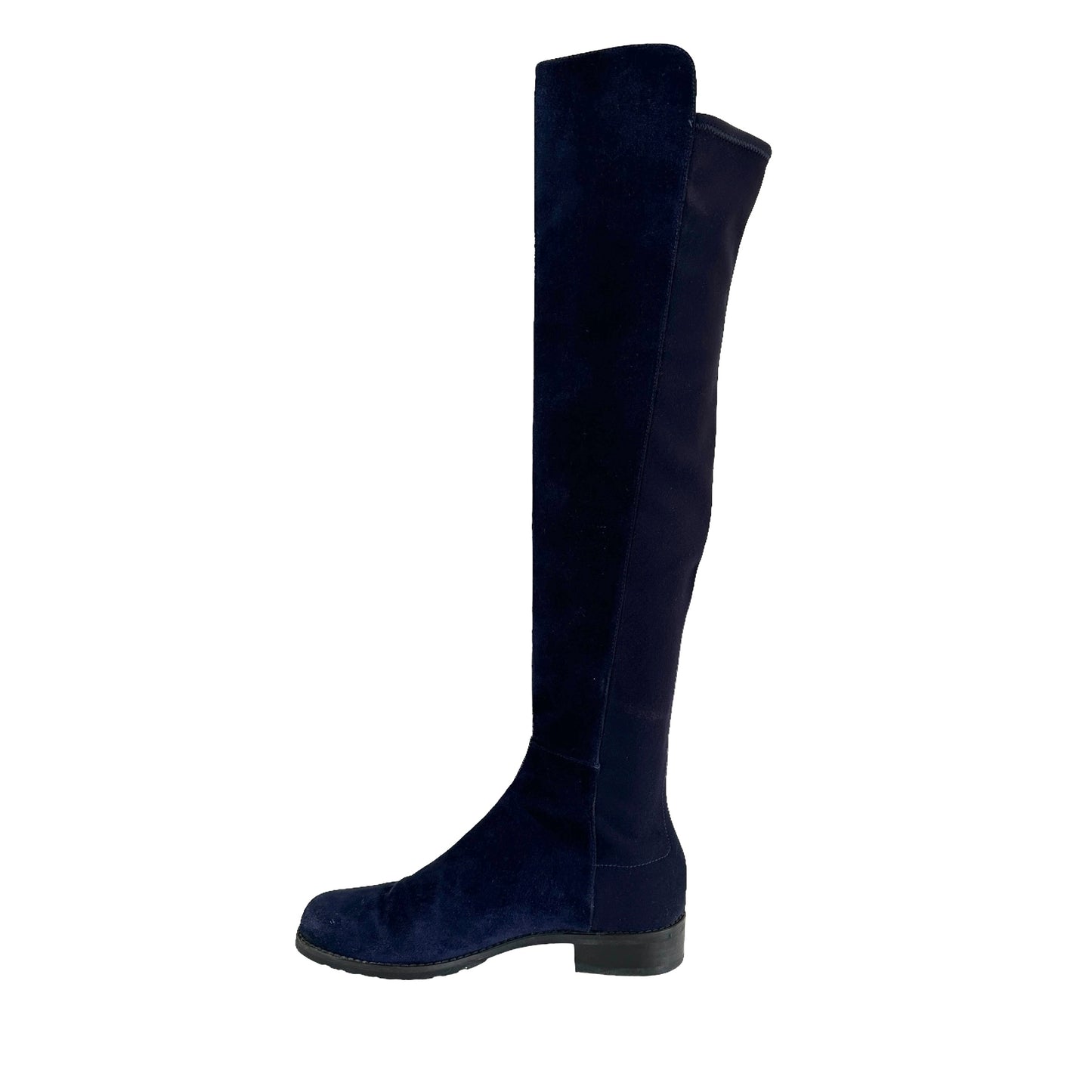 Navy Suede Boots - 7