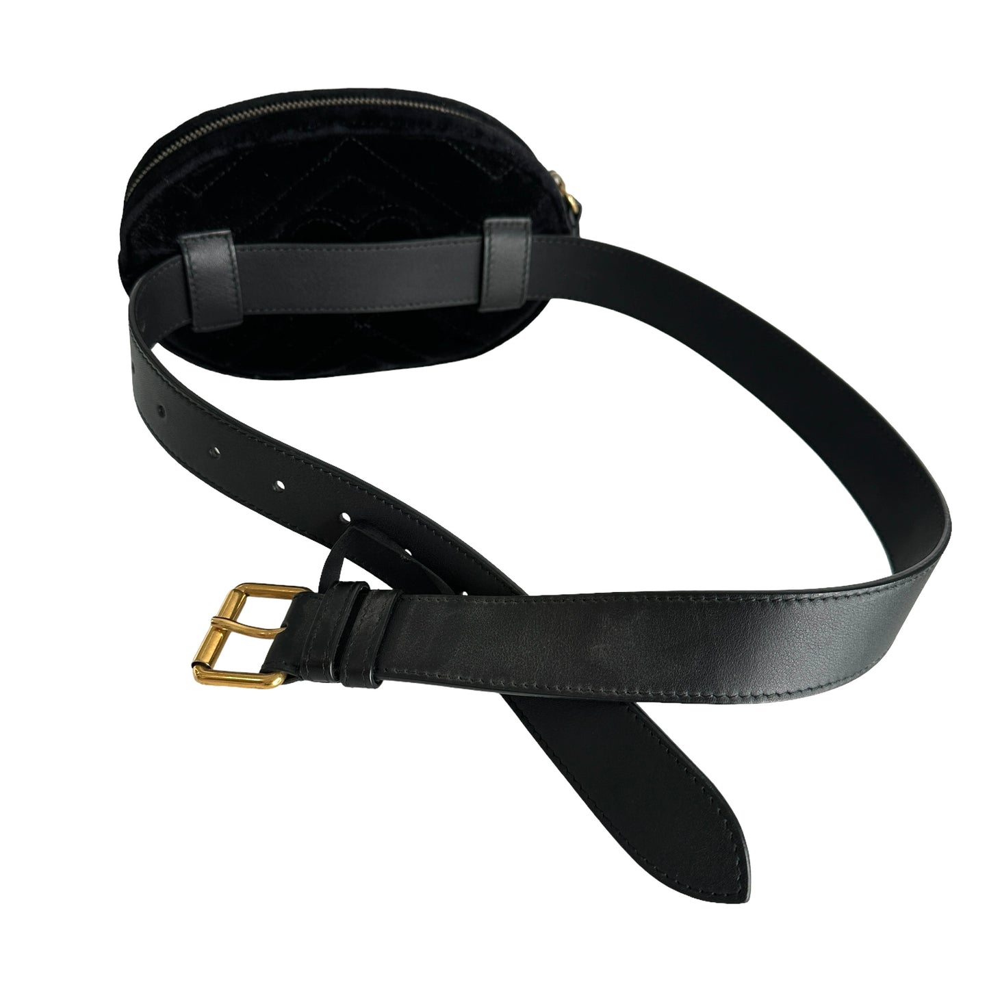 Black Velvet Marmont Belt Bag