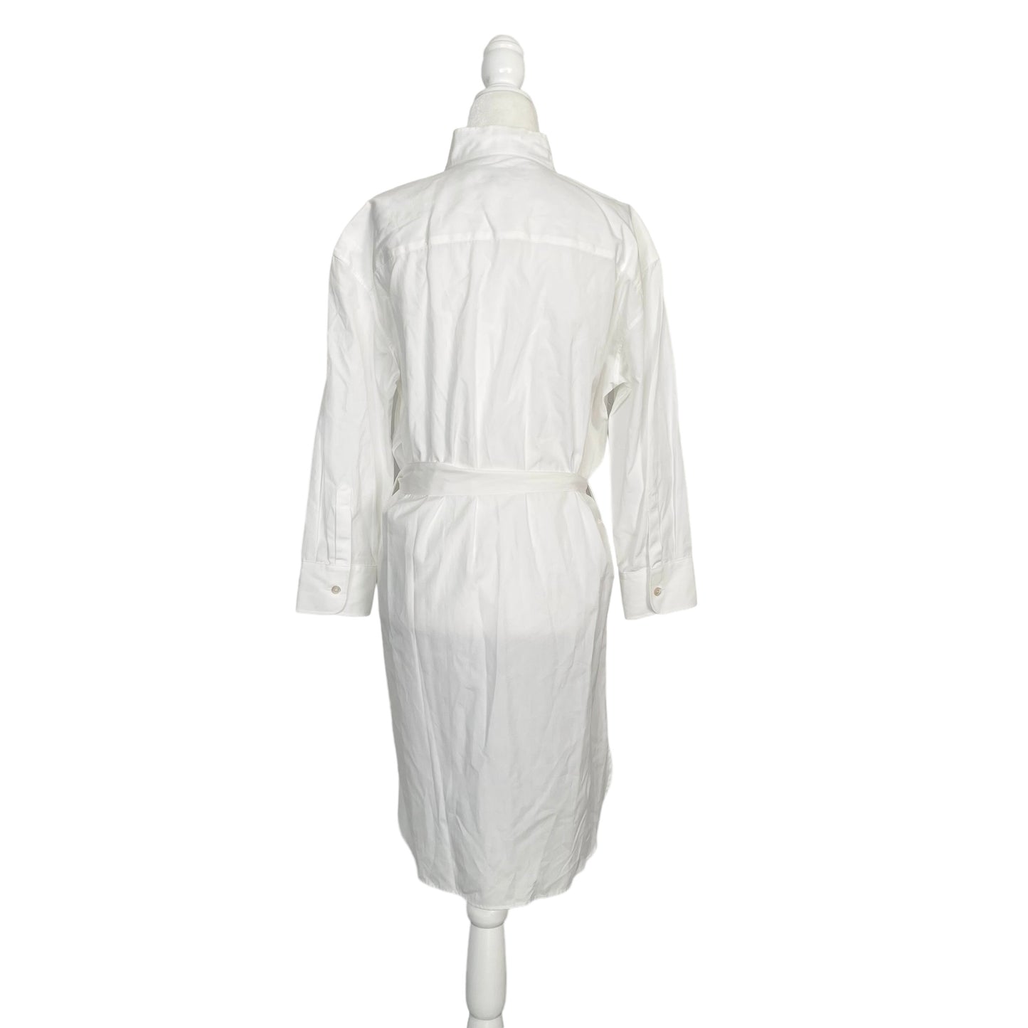 White Button Up Dress - 6