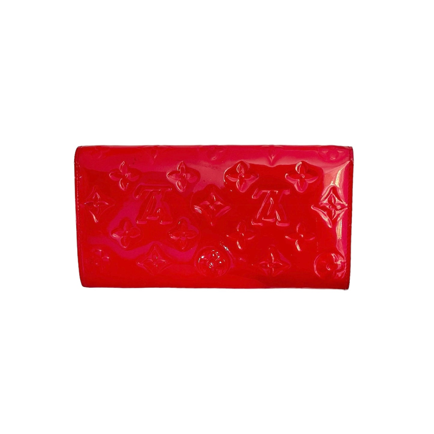 Monogram Red Patent Wallet