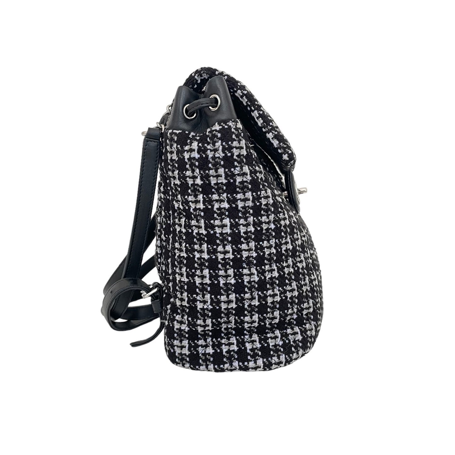 Black Leather & Tweed Backpack