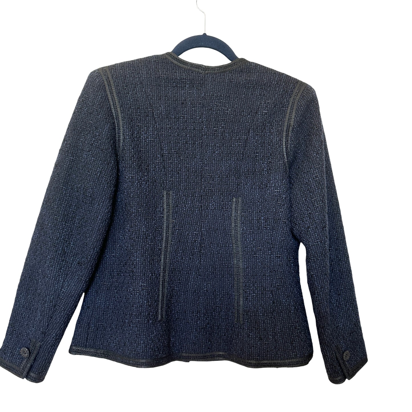 Asymmetrical Tweed Blazer - L