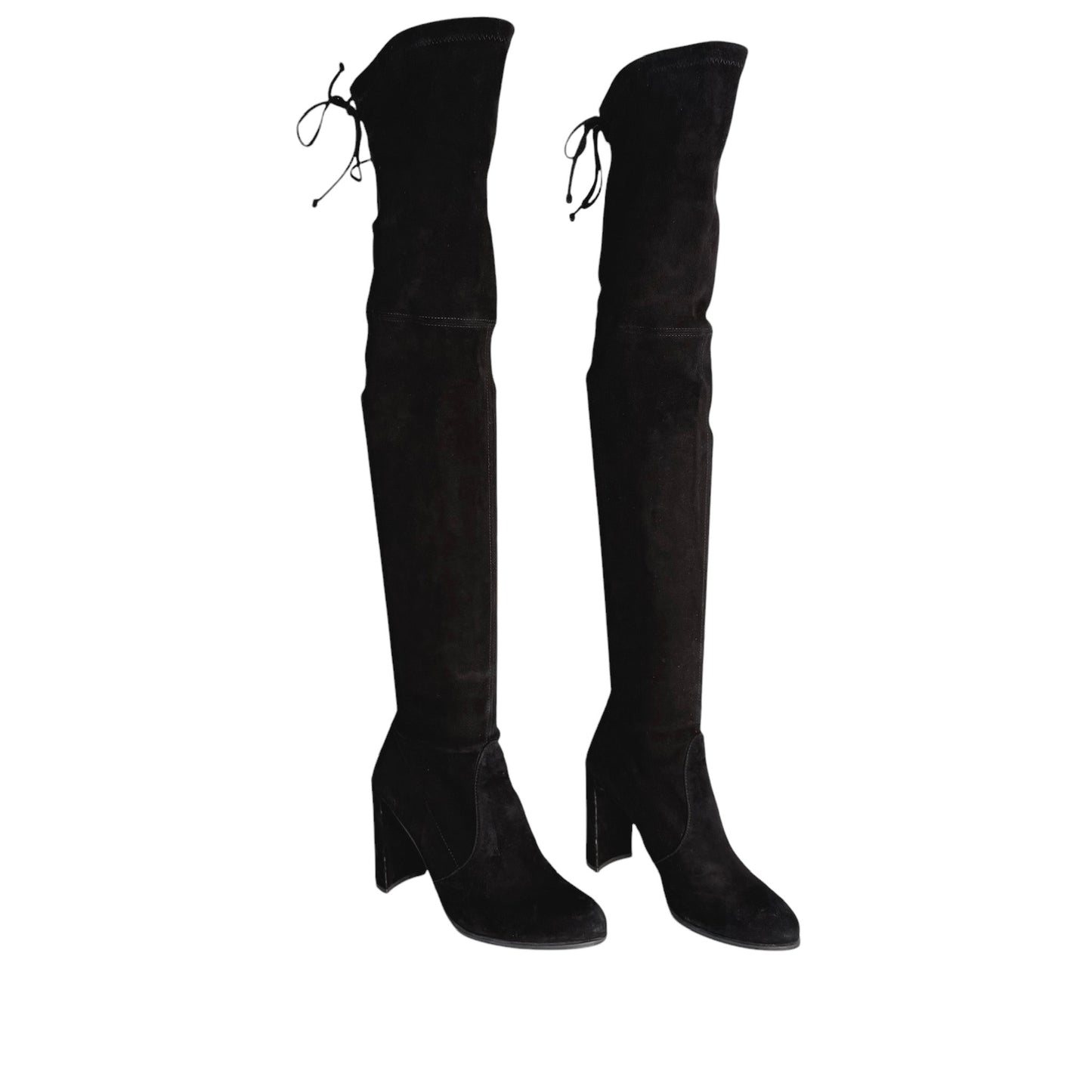 Black Suede Over-The-Knee Boots - 7