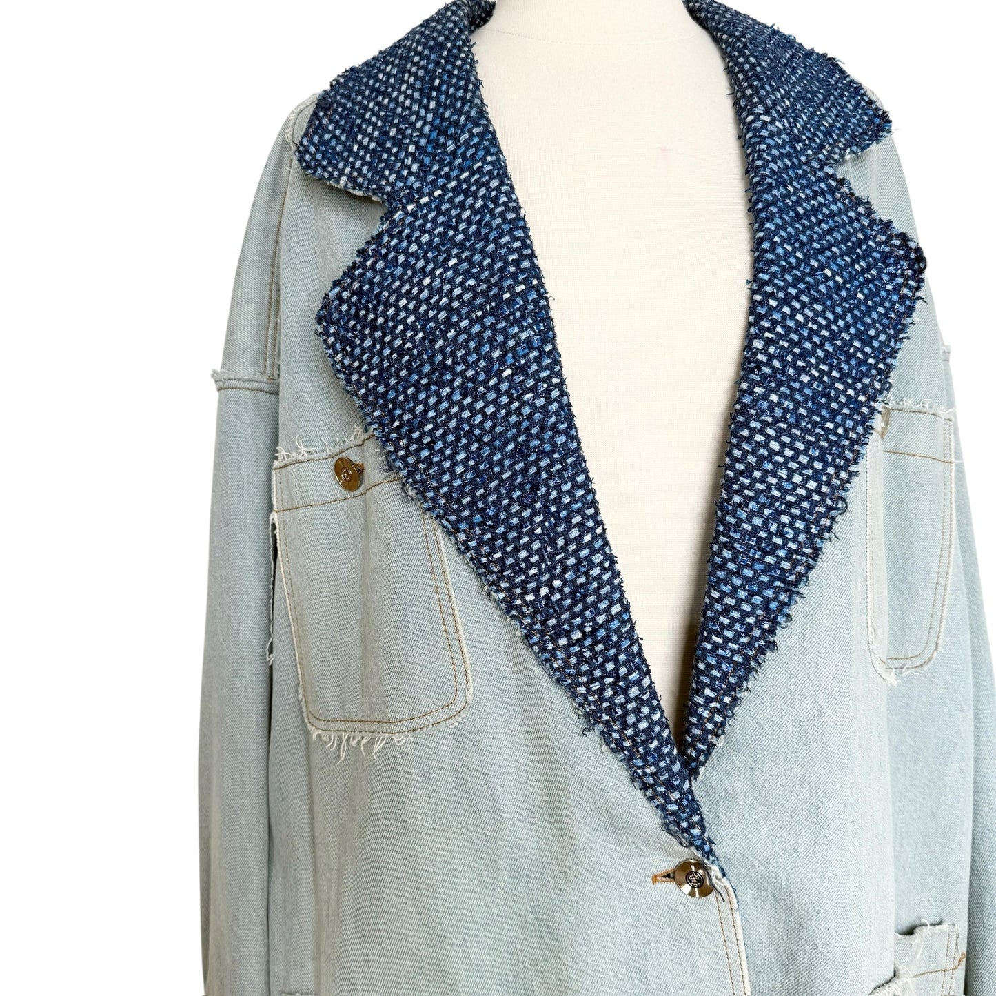 Denim & Tweed Blazer - XL