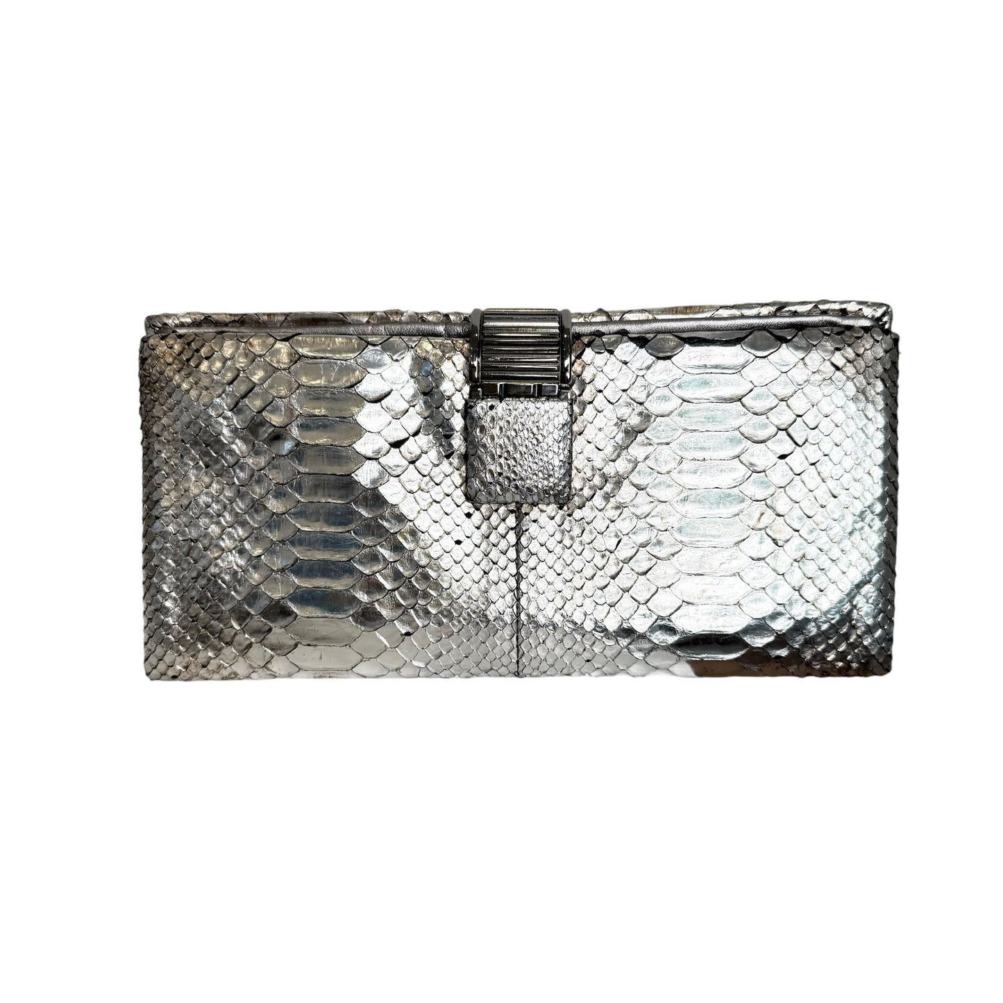 Silver Python Bracelet Clutch