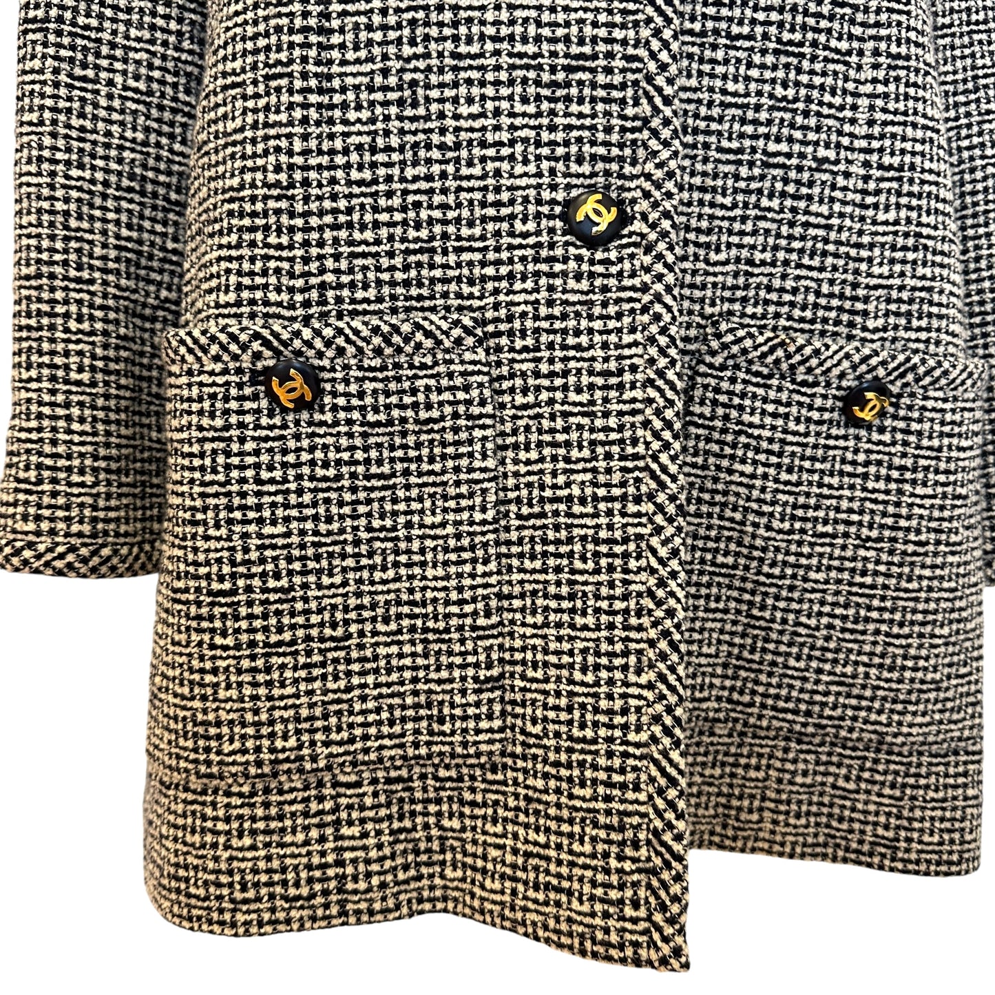 Black & White Tweed Jacket - L