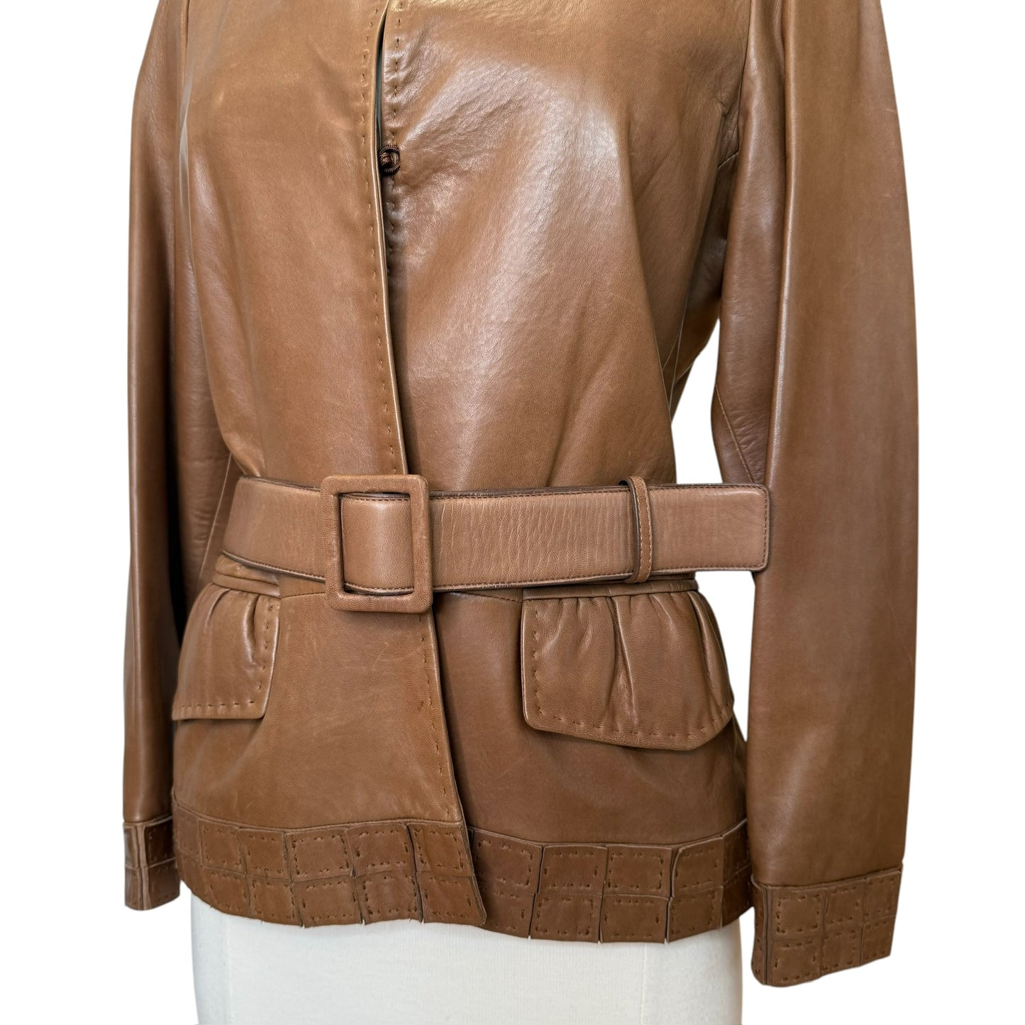 Vintage Brown Leather Jacket - M