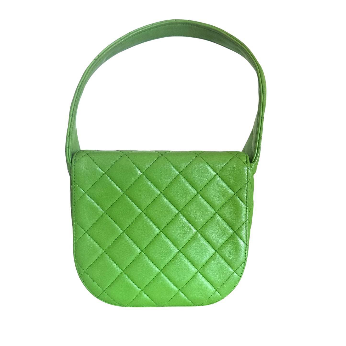 Green Lambskin Shoulder Bag