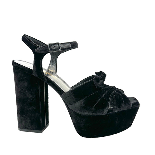 Black Velvet Heels - 6.5