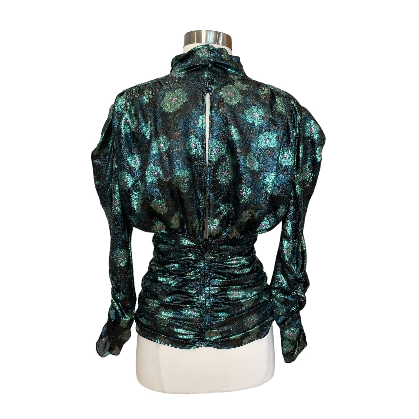 Metallic Green Blouse - XS