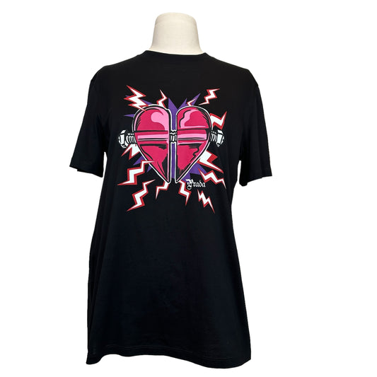Oversized Logo Black T-Shirt - S