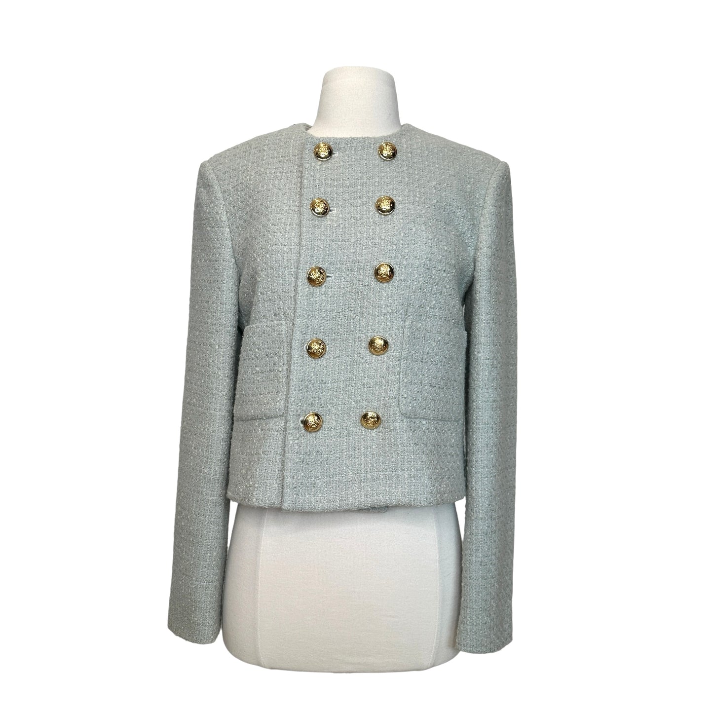 Light Green Tweed Jacket - S