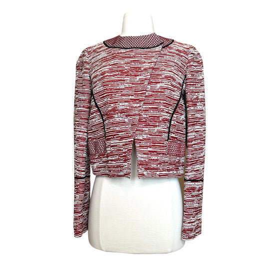 Red & Cream Tweed Jacket - S