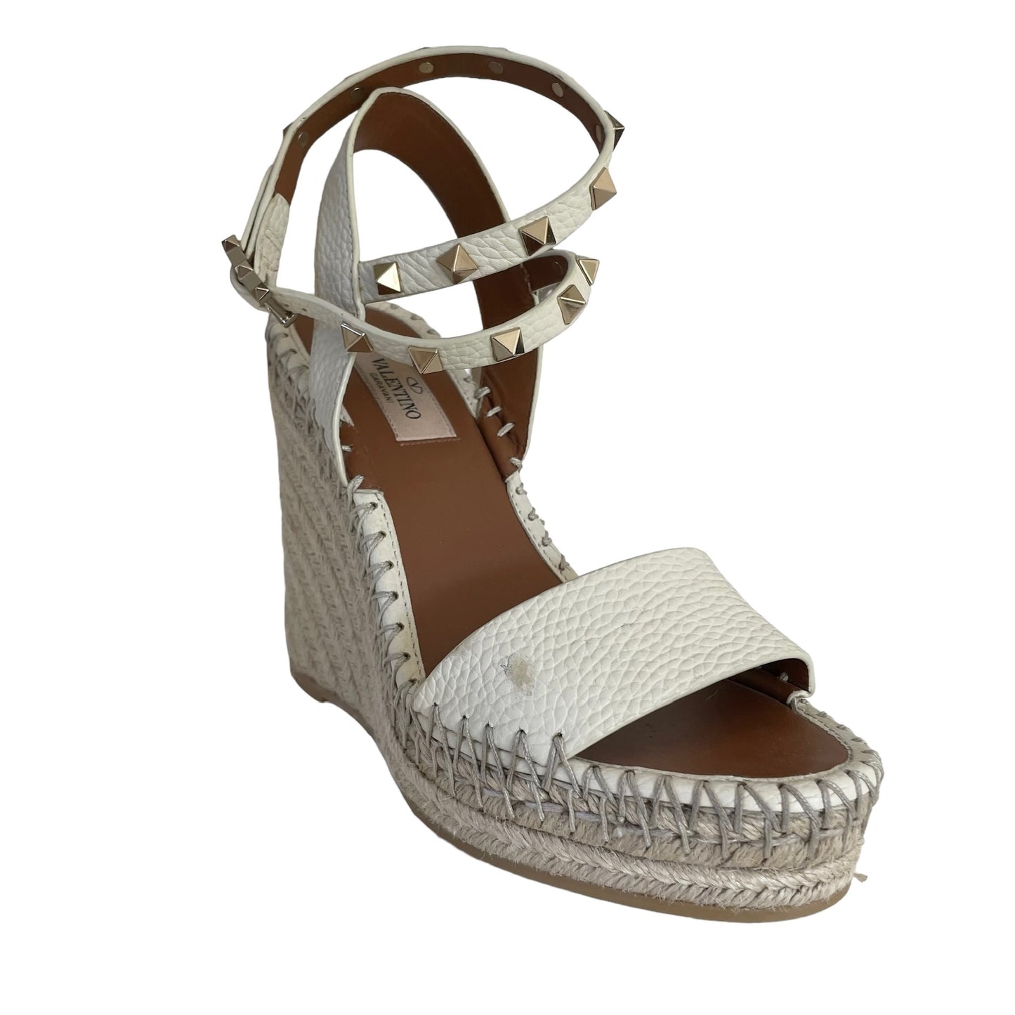 Leather & Raffia Sandals - 6