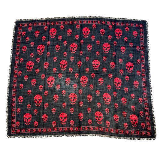 Black & Red Skull Scarf