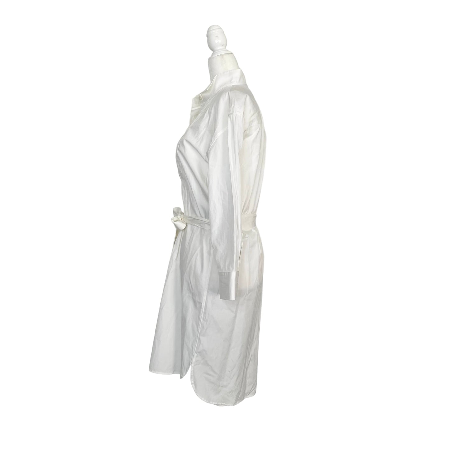 White Button Up Dress - 6