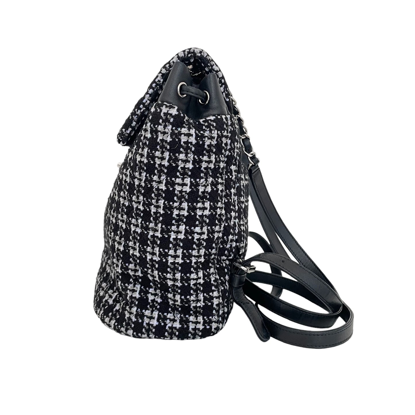 Black Leather & Tweed Backpack