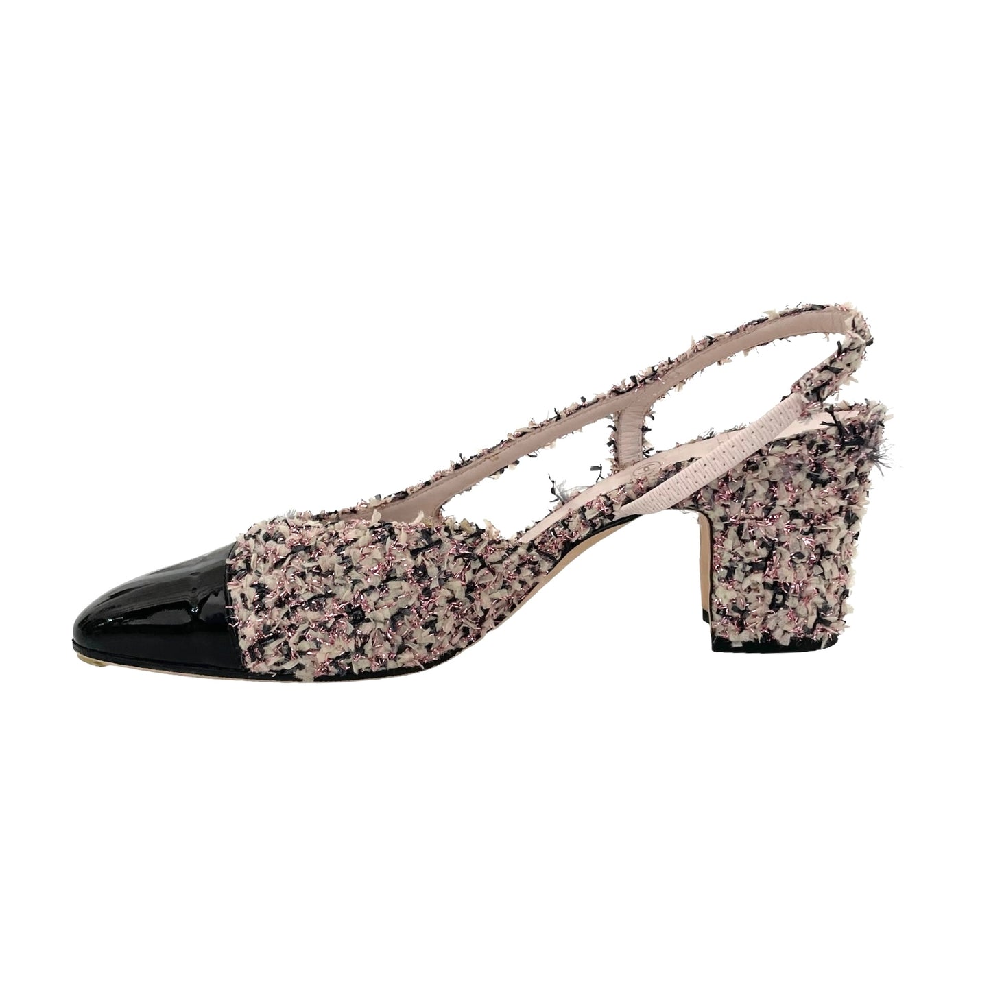 Tweed Slingback Heels - 8