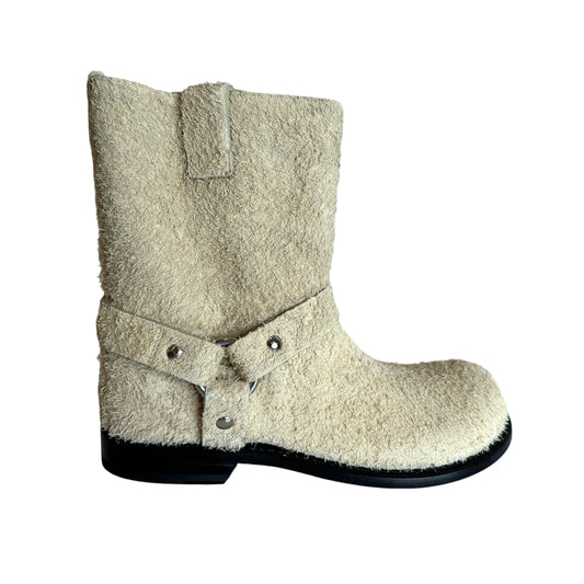 Cream Suede Boots - 7